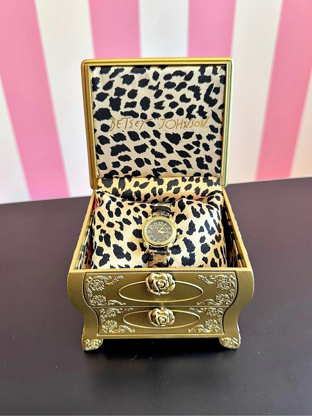 NEW Betsey Johnson Leopard Print Watch